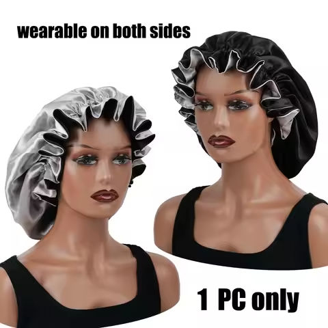 Reversible Double-Layered Lace Hair Bonnet for Women & Men | Breathable Night Cap for Sleeping, Curly Hair Protection https://tinyurl.com/2asekcwj