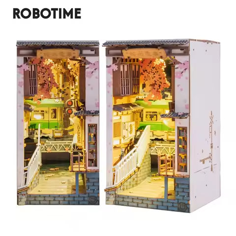 Robotime Rolife Book Nooks Series Stories in Books 4 Kinds DIY Wooden Miniature House Furniture Sakura Densya TGB01 Dropshipping https://tinyurl.com/22huqae4