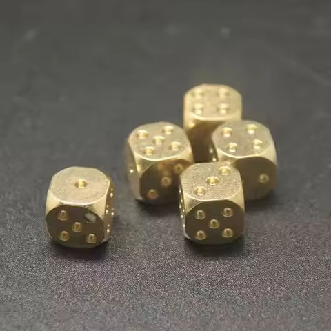 2pcs metal dice solid brass gold high-quality 6-sided game dice hand polished stress relieving family party 15mm toy creative https://tinyurl.com/26r4znaf