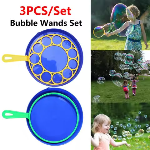 Children Big Bubbles Wand Kit Kids Toys Fancy Bubble Circle Props Parent-child Interaction Props Outdoor Playtime Birthday Party https://tinyurl.com/2akd23ad
