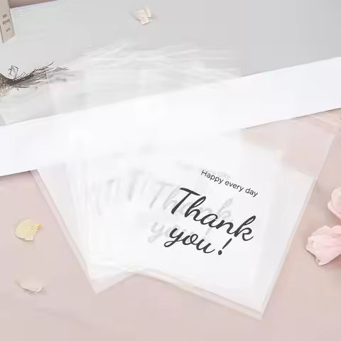 50-100pcs Thank You Gift Bags Candy Cookie Packaging Plastic Adhesive Pouch for Wedding Birthday Favors Small Business Supplies https://tinyurl.com/29lzew45