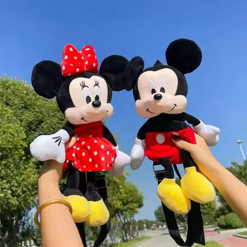 Cartoon Disney Mickey Mouse Plush Toy Bag Minnie Backpack Doll Female Children’s Gift Shoulder Bag Girls Fashion Cute Backpacks https://tinyurl.com/27uj8e9g