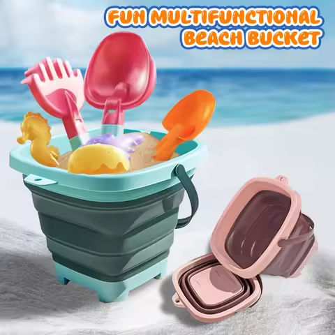 Children’s collapsible bucket multi-functional small bucket seaside toys play sand portable play water catch the sea https://tinyurl.com/2cyudzp4