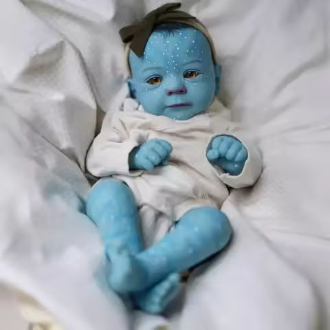 18inch Finished Reborn Baby Doll Felicia Avatar in Blue Skin Hand Painted 3D Skin with Detailed Veins Muñecas Bebés Reborn Dolls https://tinyurl.com/28k2hy9e