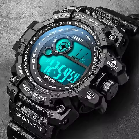 New Men LED Digital Watches Luminous Fashion Sport Waterproof Watches For Man Date Army Military Clock Relogio Masculino https://tinyurl.com/2y7yv3zq