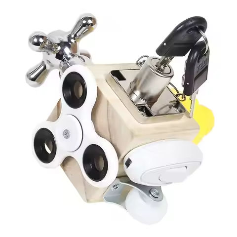 Kids Busy Cube Wooden Fidget Toy Cube Montessori Educational Baby Travel Toys Learning Basic Life Skills Sensory Busy Boards https://tinyurl.com/2yq9bock