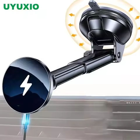 UYUXIO Magnetic Wireless Car Phone Charger Adapter 15W Fast Charging Windshield Dashboard Car Phone Holder for iPhone Samsung https://tinyurl.com/2xmv4sqo