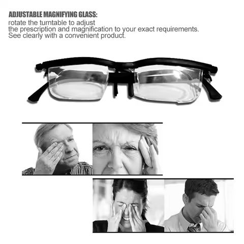 Focus Adjustable Glasses Multifunction Flexible Diopter Control Eyeglasses Zoom Eyeglasses for Reading Driving https://tinyurl.com/29kp9kw4