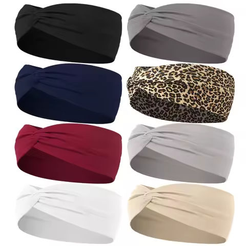 Women Cross Solid Color Hair Bands Girls Fashion Leopard Print Elastic Knitted Headbands Vintage Turban Make Hair Accessories https://tinyurl.com/23bfpahm