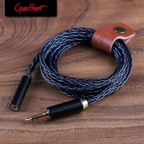 OPENHEART DeepOcean 8 Core Extension cable 3.5mm 4.4mm 2.5mm Male To Female earphone IEM Audio Extension Cable Extender Cord https://tinyurl.com/28nvay3b