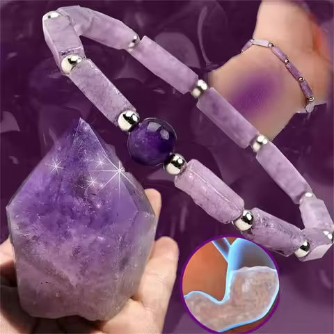 Natural Amethyst Body-purify Slimming Bracelet Stone Energy Bracelets for Women Fatigue Relief Healing Yoga https://tinyurl.com/23797bzg