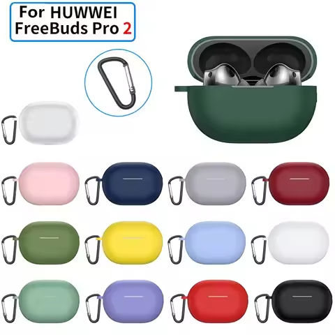 Earphone Case for Huawei Freebuds Pro 2 Soft Liquid Silicone Pro2 Earphone Funda Coque with keychain for Freebuds Pro2 Cover https://tinyurl.com/29oh3z3d