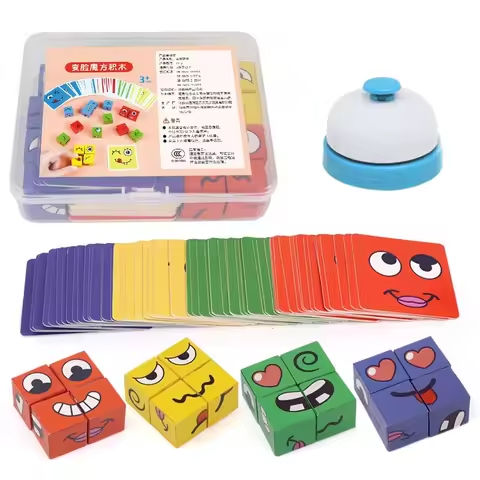 Kids Face Change Expression Puzzle Building Blocks Montessori Cube Table Game Toy Early Educational Toys for Boy s Children Gift https://tinyurl.com/23rjrcb4