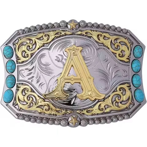 Turquoise belt buckle Western denim, denim sports initials ABCDEFG to Z men’s belt buckle https://tinyurl.com/27c33onf