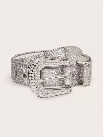 Unisex Diamond Studded Belt With Sparkling Rhinestones For Pants, Jeans, Casual Wear https://tinyurl.com/2cpm4r2r