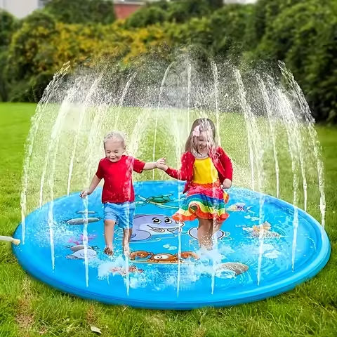 Children Play Spray Mat 100cm Beach Inflatable Water Sprinkler Pad Outdoor Game Toy Lawn Swimming Pool Mat Kids Toys https://tinyurl.com/28v5mcvq