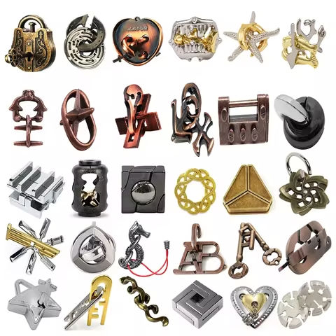 1pc Classic IQ Metal Brain teaser Magic Baffling Puzzle Brainstring Jigsaw Game Unlocking Unlooping Novel Toy for Children Adult https://tinyurl.com/2b7qhxph