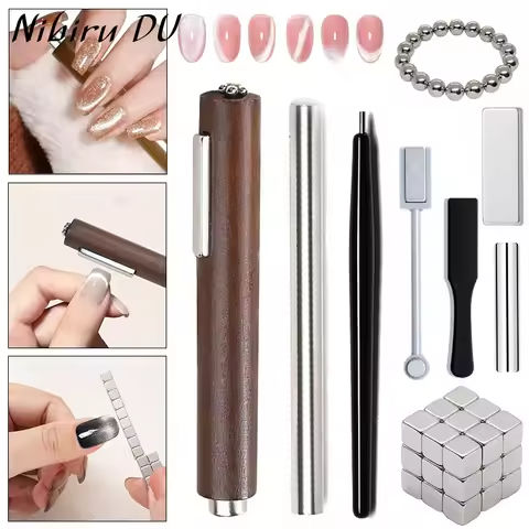 Nail Art Magnetic Stick Cat Eye Wand Pen Multiple Styles Nail Magnet Stick for Cat Eye UV Gel Polish Magic Nails Art Design Tool https://tinyurl.com/29o4u65p