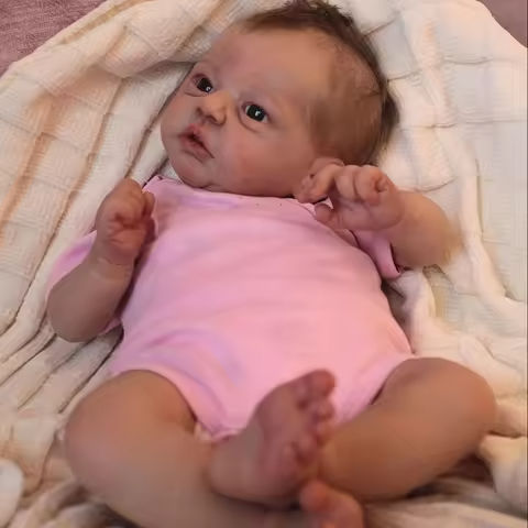 18 “-48 cm, beautifully reborn doll, vinyl, with painted hair, washable whole body, collectible family gift toy https://tinyurl.com/2b5glofb