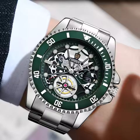 1pc men’s quartz watch, mechanical watch shape, big brand design, rotating bezel, business, daily wear. Valentine’s Gift https://tinyurl.com/25fqax3s