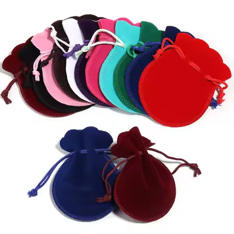 10pcs/lot Velvet Drawstring Gifts Bags Gourd-Shaped Jewelry Storage Pouches Party Portable Present Drawable Packing Bags https://tinyurl.com/2bzuwjpw