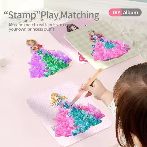 DIY 3D Drawing Board Cards Kids Puzzle Fine Motor Training Toys Handmade Play Matching Cards Princess Dress Up Toy https://tinyurl.com/26aafbor