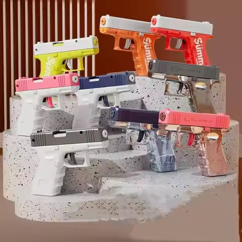 Fun Glock Water Gun Children’s Toy Water Gun Manual Burst Outdoor Water Play Summer Toy https://tinyurl.com/29n2vszo