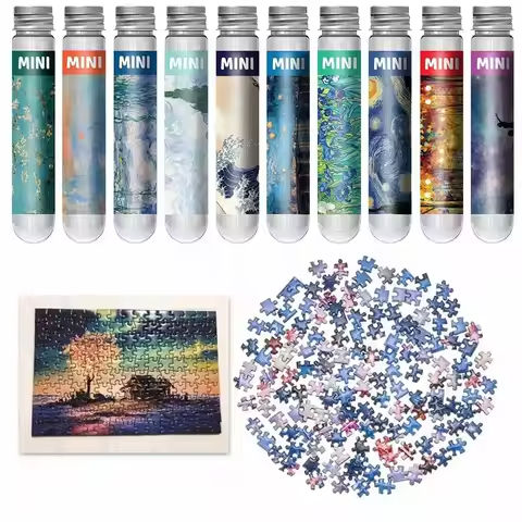 150PCS/Set Oil Painting Jigsaw Puzzles Mini Test Tube Oil Painting Jigsaw Gifts Family Educational Toys Adult Children https://tinyurl.com/27xym5w4