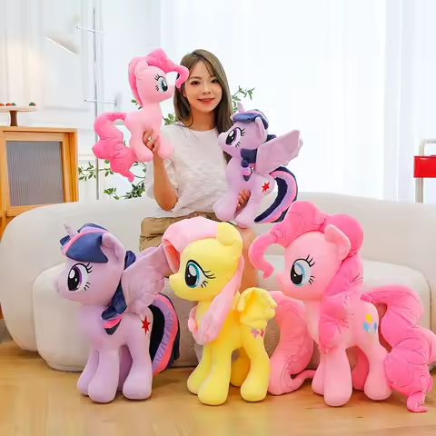 New My Little Pony Plush Doll Anime Twilight Sparkle Fluttershy Pinkie Pie Cartoon Soft Ornament Birthday Kawaii Toy Kid Gift https://tinyurl.com/2djg5osu