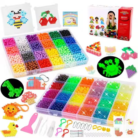 Luminous DIY Water Spray Magic Beads Handmade Toy Set Children’s Color Crystal Beads Puzzle Craft Kit Gift Variety Bean Toys https://tinyurl.com/2cf6tv9y