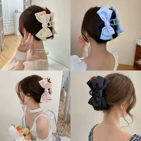 Fashion Women Bow Hairpin Korean Version Of Solid Color Butterfly Satin Hair Clips Girls Hair Accessories Headwear https://tinyurl.com/2a3tthgv