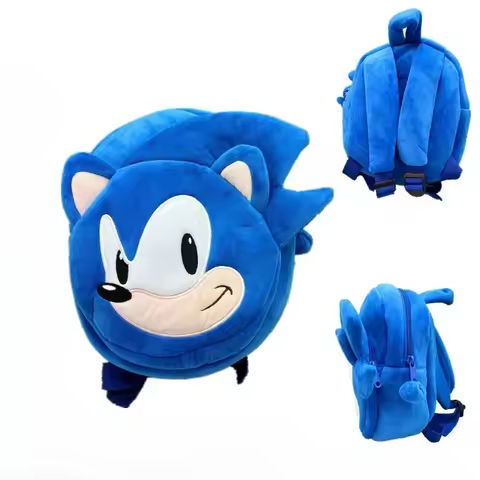 Hedgehog Sonic Backpack High Appearance Game Kindergarten Children Plush Coin Purse School Bag Anime Cartoon School Bag Mochila https://tinyurl.com/25am35fb