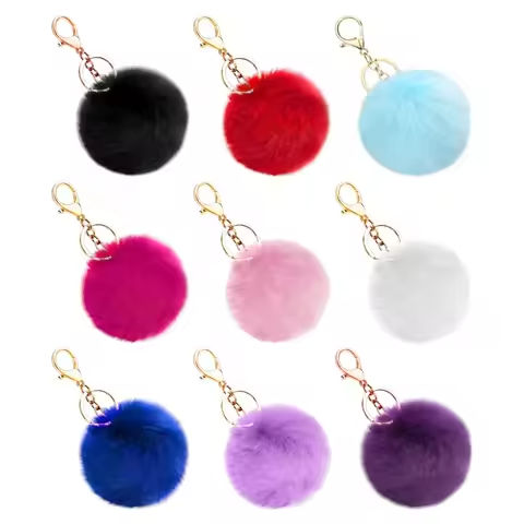 Golden Lobster Clasp Keychain with Black Plush Ball – Durable Metal Hook & Soft Stylish Accessory for Keys/Purse https://tinyurl.com/293evytg