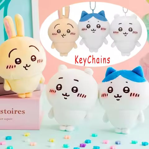 MINISO chiikawa Mini Plush Stationery Box Cute Toys Anime Kawaii Usagi Hachiware Student Keychian Keyring Kids Birthday Gifts https://tinyurl.com/2bnqramg