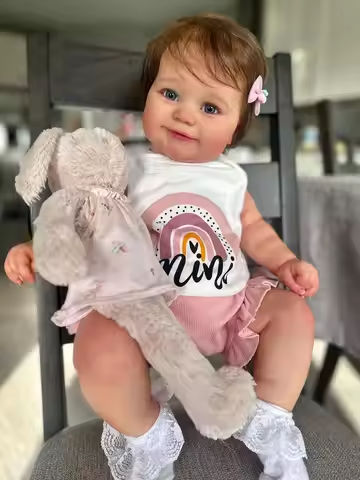 Reborn Baby Dolls Girl 20 Inches Realistic Baby Dolls With Soft Cloth Body Curly Hair Smiling Real Life Baby Dolls https://tinyurl.com/2399amd5
