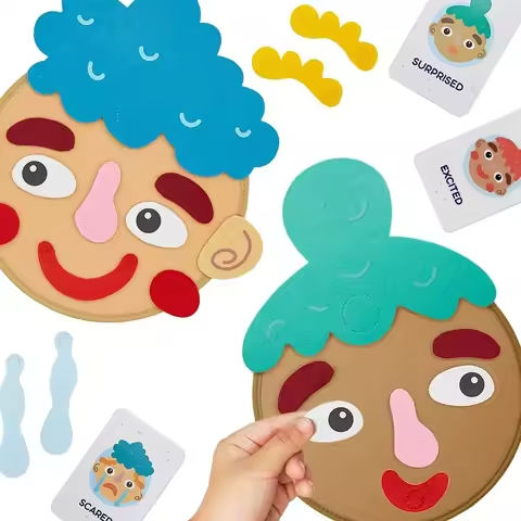 Kids Montessori Facial Expression Game Emotional Change Toys With 9pcs Cards Preschool Learning Educational Toys https://tinyurl.com/25t3qtlm