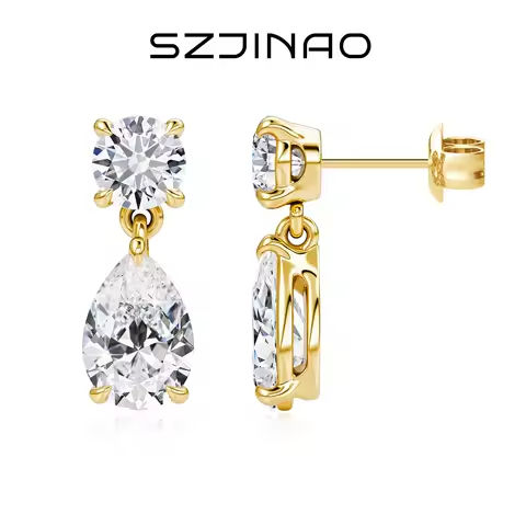 Waterdrop Full Moissanite Diamond Drop Earrings D VVS1 18k Gold Plated Pear Cut Earrings 925 Silver for Women Sparkling Jewelry https://tinyurl.com/2a37x487