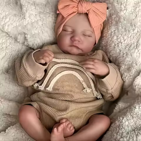 Risbecko Lifelike 43cm Finished Reborn Doll, Like Real Baby Handmade Art Doll, 3D Painted Skin With Visible Veins Vinyl Limbs https://tinyurl.com/2c2zo6re