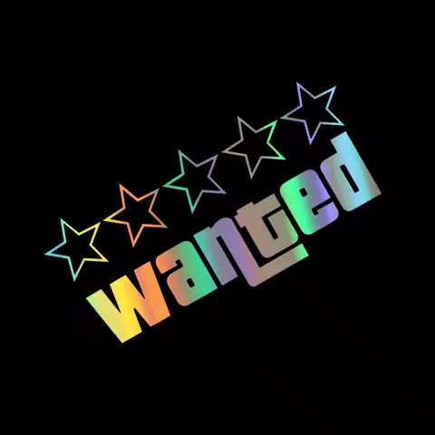 Wanted Laser Car Funny Stickers Auto Vinyl Film GTA Decals For Car Bumper Windows Motorcycle Laptop Walls Car Accessories https://tinyurl.com/2cnnocho