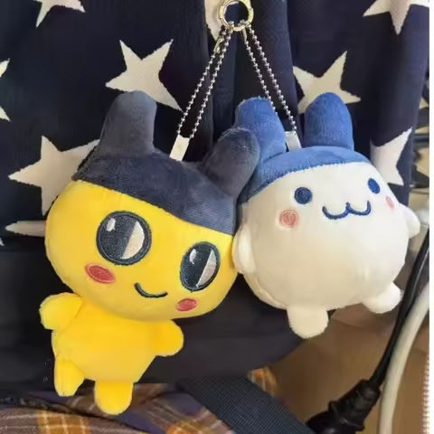 Tamagotchi Anime Mametchi Plush Doll Keychain Kawaii Mimitchi Bag Doll Pendant Kuchipachi Cartoon Doll Cute Girly Heart https://tinyurl.com/22awof5f