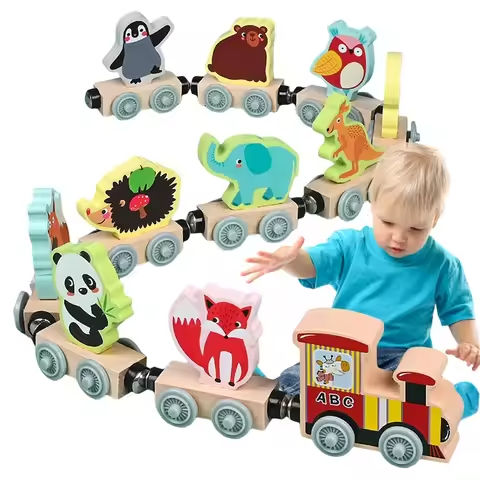Montessori Kids Magnetic Wooden Train Toys Learning Numbers Color Train Set Puzzle Toys for Boys Girls Baby Birthday Xmas Gift https://tinyurl.com/2abodm3k