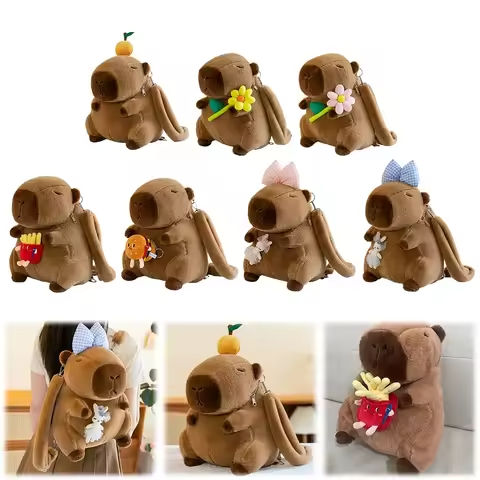 Cute Capybara Plush Backpack Funny Cartoon Capybara Shoulder Bag Student Fur Bag Plush Capybara School Bag for Kids https://tinyurl.com/2bkhad7p