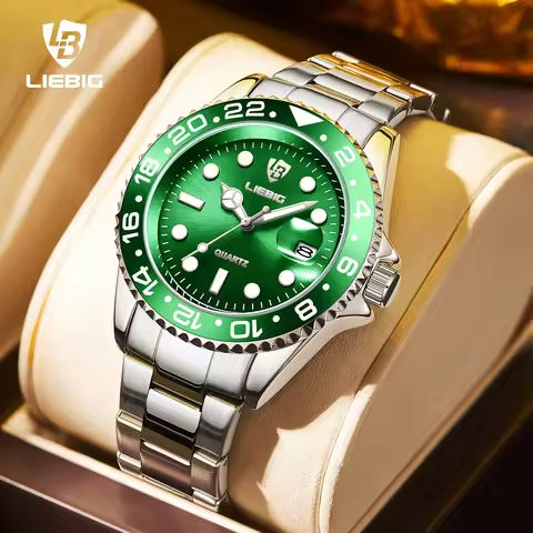 LIEBIG Luxury Stainless Steel Movement Quartz Watches Fashion Business Watch Sports Waterproof Wristwatches For Men Clock Watch https://tinyurl.com/279hjys6