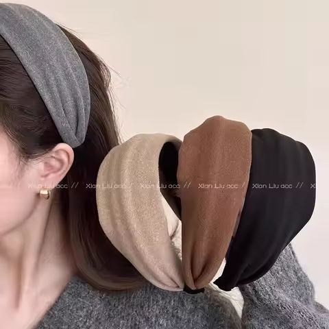 Vintage Solid Soft Cotton Hairband For Women Girls Sweet Hair Ornament Headband Hair Hoop Hair Band Fashion Hair Accessories https://tinyurl.com/2b3zzku3