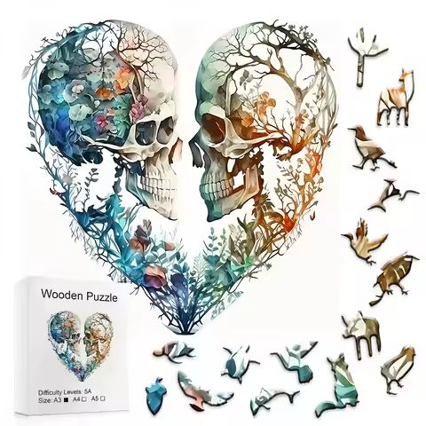 Wooden Puzzle, Heart-shaped Skull, Exploring The Mystery Of Alien Puzzles, Feeling The Charm Of Wood, Experiencing Art Gifts https://tinyurl.com/25z2kklh