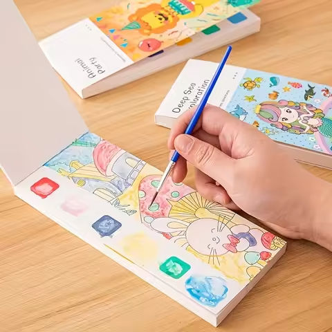 12 pages Children’s Watercolor Coloring Book,Drawing Toys For Children Birthday, Thanksgiving, Halloween, Easter, Christmas gift https://tinyurl.com/2yqrf96j