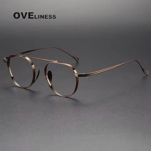 2025 Pure Titanium Glasses Frame Men women Retro Round Brand Design Eyeglasses frames Eyewear High Quality Ultralight spectacles https://tinyurl.com/25zxazg4