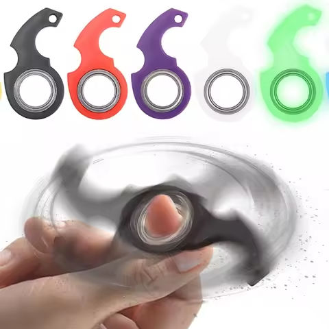 Keychain Metal Fidget Spinner Stress Toy Fingertip Keyring Finger Ring Relieve Anxiety Boredom Party Gift for Kid Adault https://tinyurl.com/25y2femc