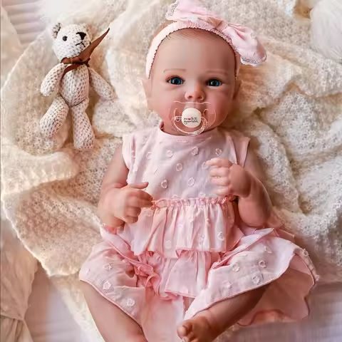 Reborn Dolls Full Body Silicone 46cm Lifelike Soft Cute Real Baby Girl Realistic Newborn Doll Painted Hair Kid Toy Brithday Gift https://tinyurl.com/yqk22s9y