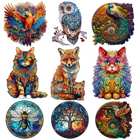 Wooden Jigsaw Puzzles-Wooden Puzzle Adult Unique Shape Advanced Phoenix Wooden Jigsaw Puzzle for Adult, Family Puzzles Gifts https://tinyurl.com/2a88vfq5